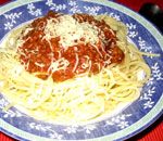Domates soslu spagetti (4 kiilik) 